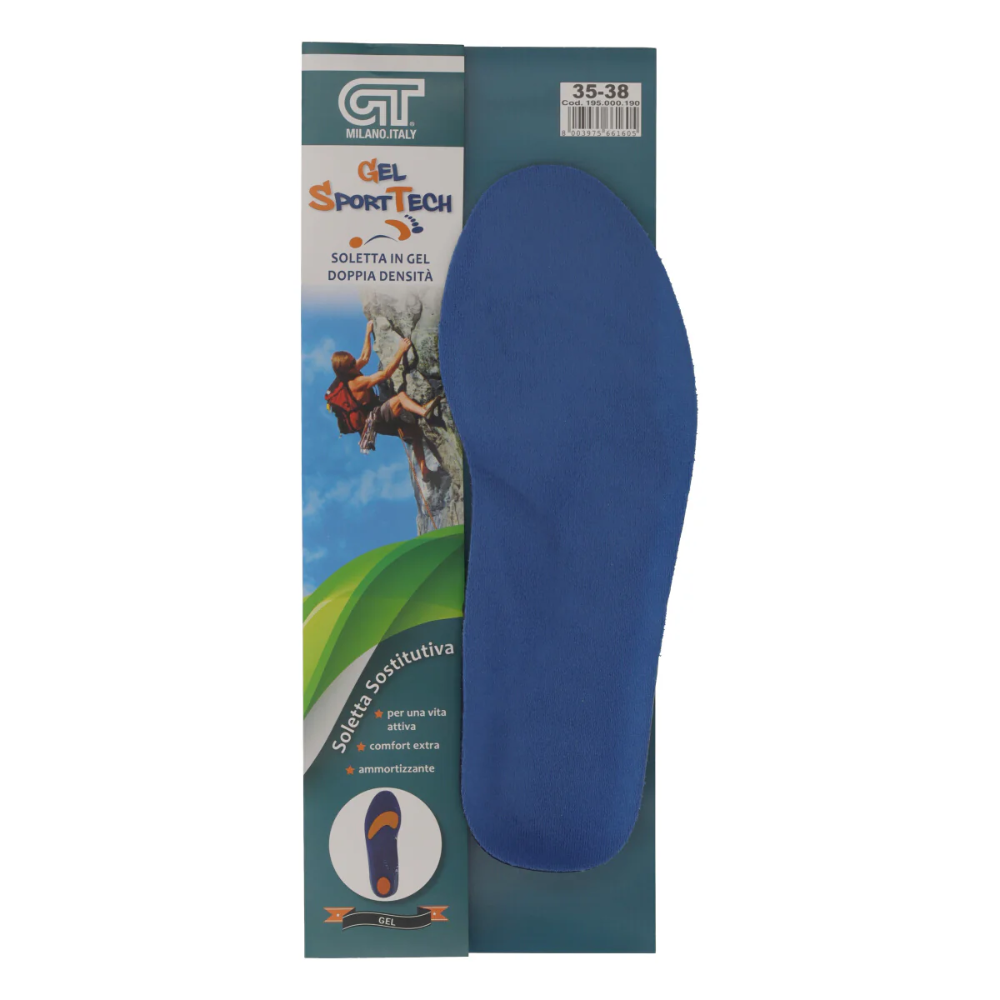 Soletta SPORT TECH in gel a doppia densità