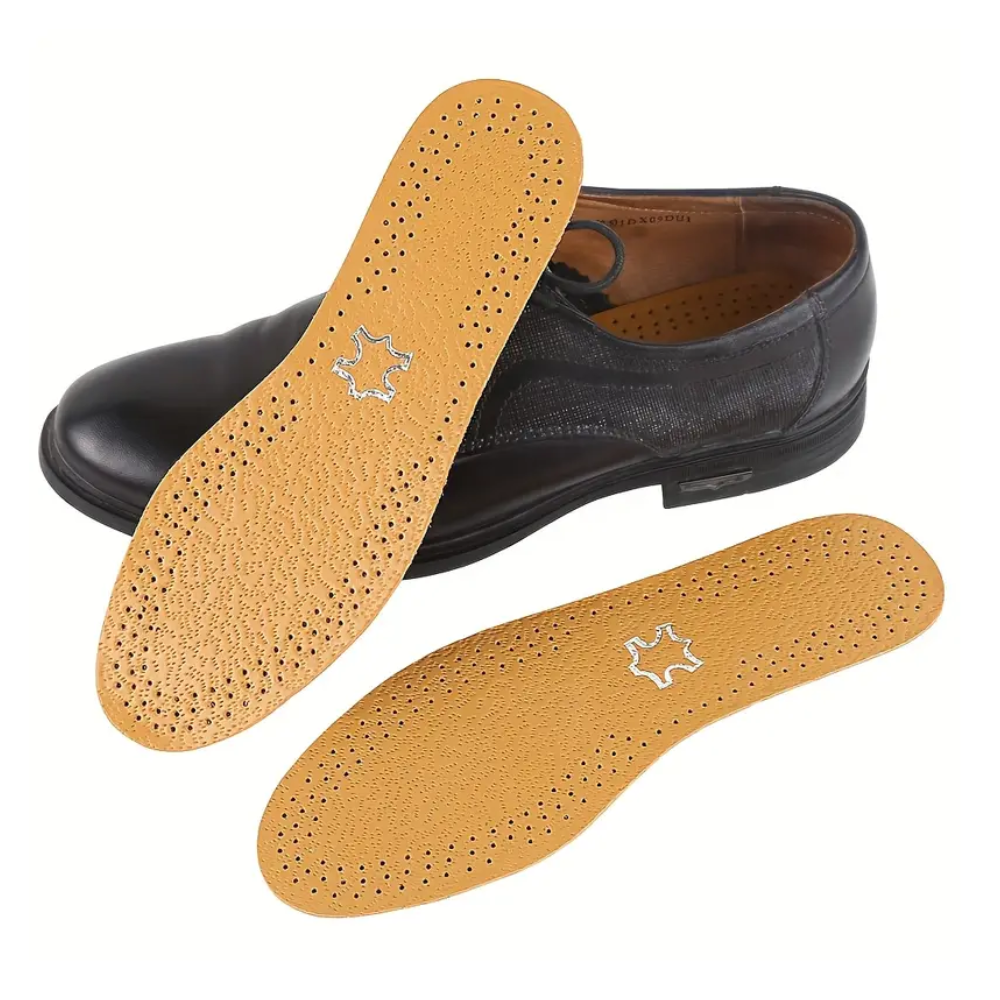 Soletta da Scarpe in Pelle Pregiata e Lattice al Carbone - Sottopiede Uomo Donna